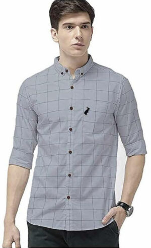 Men’s cotton big checkered shirt