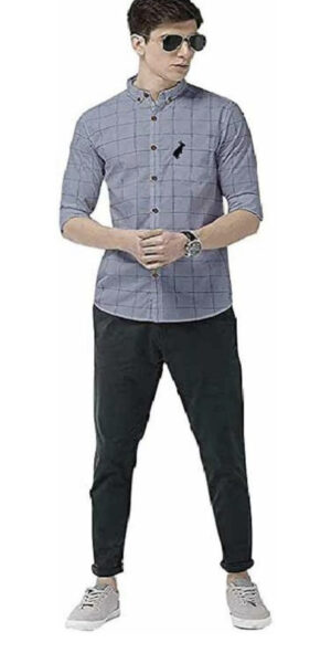 Men’s cotton big checkered shirt