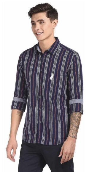 Rabbit be bold men’s casual strip shirt