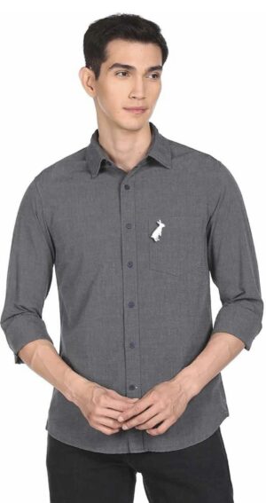 Rabbit be bold men’s cotton shirt for daily use