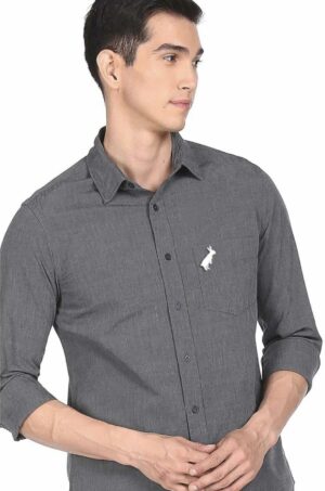 Rabbit be bold men’s cotton shirt for daily use