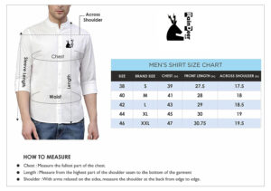 Men’s Solid Slim Fit Cotton Casual Shirt with Spread Collar & Full Sleeves