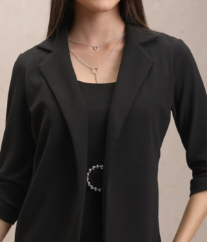 Raindeer stuff Women Long Blazer With Slim Fit Dress Co-Ord Set